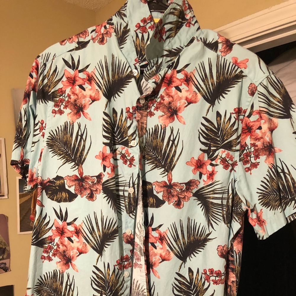 Denim & Flower Hawaiian Button Down